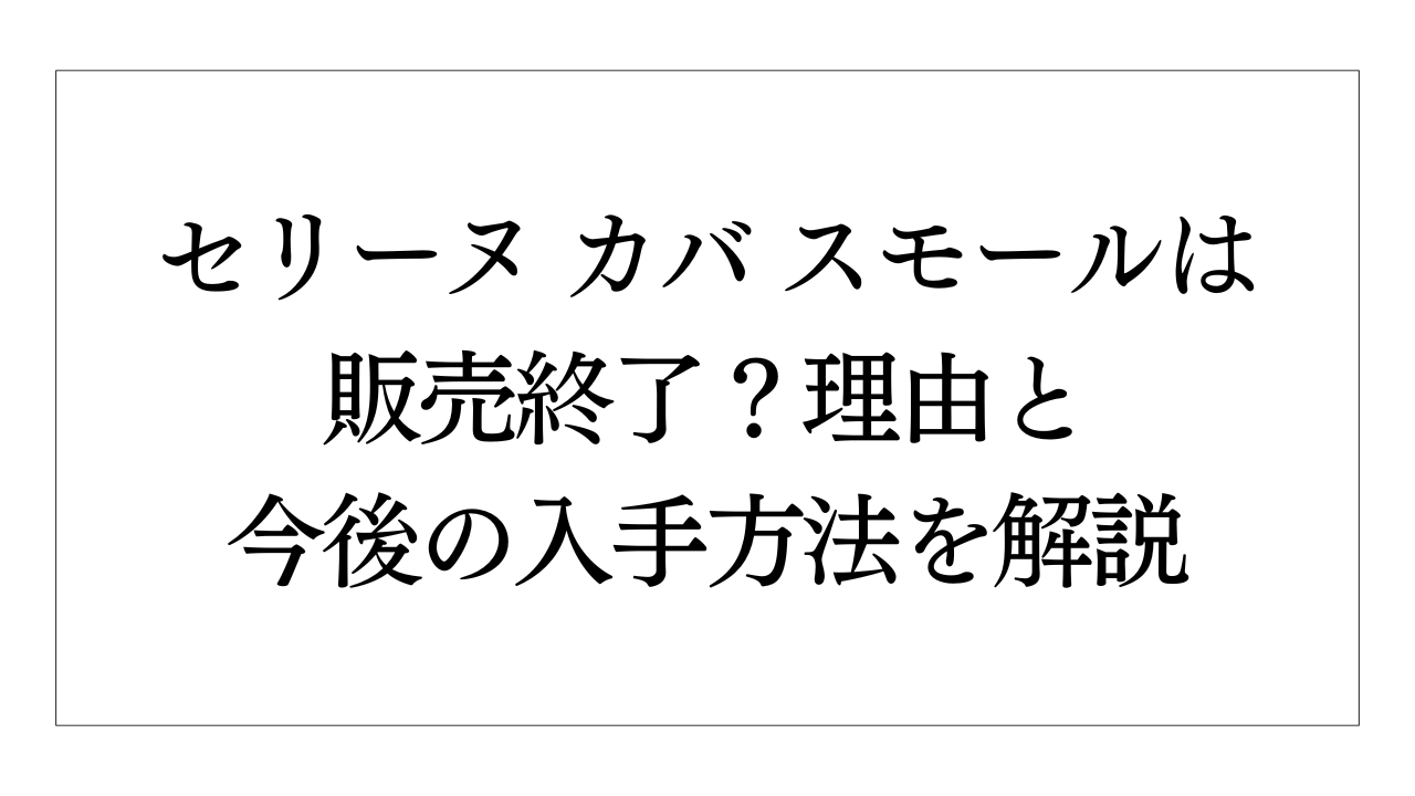 セリーヌ カバ スモールは販売終了？理由と今後の入手方法を解説 | Elegance&Glam